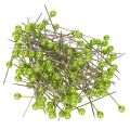 Floristik24 Zelené květinové špendlíky s perleťovou hlavičkou, všestranné použití, Ø4mm, 40mm, 150 kusů