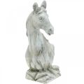 Floristik24 Poprsí koňské hlavy v dekoru figurka kůň keramická bílá, šedá H31cm