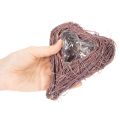 Miska ve tvaru srdce s větvičkami a fóliovou vložkou pro květinové aranžmá, 14 cm, 2 kusy | Floristik24.cz