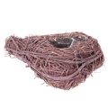 Miska ve tvaru srdce s větvičkami a fóliovou vložkou pro květinové aranžmá, 14 cm, 2 kusy | Floristik24.cz