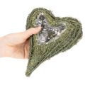 Rostlinné srdíčko z přírodního materiálu s fóliovou vložkou, 22 cm, 2 kusy | Floristik24.cz