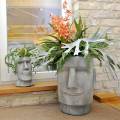 Floristik24 Hlava rostliny Moai busta šedá H28cm