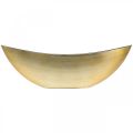 Miska na rostliny oválná dekorativní miska žardiniéra zlatá 39×12×13cm