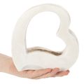 Dekorace ve tvaru srdce pro výsadbu a květinová aranžmá, otevřený design, moderní tvar srdce, 19 cm | Floristik24.cz