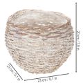 Kulatý pletený koš, velký dekorativní koš na sázení, 23 cm | Floristik24.cz