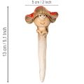 Dekorativní figurka houbové zátky - muchomůrka s obličejem, holčička a chlapec 13 cm, 2 ks | Floristik24.cz