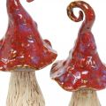 Floristik24 Keramické houby magický les červená dekorativní houbová keramická dekorace V16cm 2ks