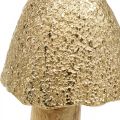Floristik24 Ozdobná houba velká kov dřevo zlatá, přírodní dekorativní figurka podzim 32cm
