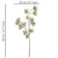 Umělá jedlová větev, velká borovicová větev pro zimní dekoraci, 55 cm, 3 kusy | Floristik24.cz