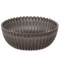 Floristik24 Žebrovaná miska, antracitová, dekorativní miska, kulatá, 15 cm, 2 kusy