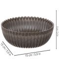 Žebrovaná miska, antracitová, dekorativní miska, kulatá, 15 cm, 2 kusy | Floristik24.cz