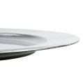 Floristik24 Plastové talíře stříbrné Ø17cm 10p