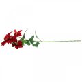Floristik24 Umělá vánoční hvězda červený stonkový květ 3 květy 85cm