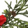 Floristik24 Dekorativní věnec vánoční hvězda a větve jehličnanů uměle Ø30cm