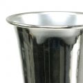 Floristik24 Váza na šálek stříbrná Ø11,5cm H56cm