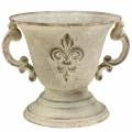 Floristik24 Trophy Bowl Vintage krémová Ø15cm H13,5cm