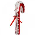 Floristik24 Dekorace z cukrové třtiny velká vánoční červená bílá s krajkou V36cm