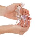 Akrylové ozdoby na vánoční stromeček se soby, 14 cm, 4 kusy | Floristik24.cz