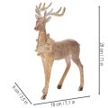 Dekorativní figurka jelena s parožím, na postavení, vánoční dekorace, 28 cm | Floristik24.cz