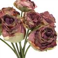 Floristik24 Růže starorůžové, hedvábné květiny, umělé květiny L23cm 8ks