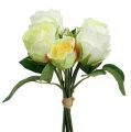 Floristik24 Hrozen růže bílo-zelený Ø15cm L25cm