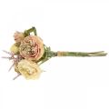 Floristik24 Umělé květiny růže v kytici podzimní krémová, růžová V36cm