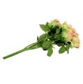 Floristik24 Umělá růže keř zelený, růžový 55cm