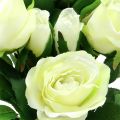 Floristik24 Krémová kytice růží 48cm
