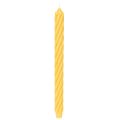 Floristik24 Rustikální svíčky Twist, vysoké kuželové svíčky, jednolitá žlutá, 350/28 mm, 4 kusy