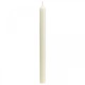 Floristik24 Rustikální svíčky vysoké tyčové svíčky jednobarevné bílé 350/28mm 4 kusy