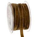 Floristik24 Dekorativní sametová stuha, úzká, šířka 10 mm, délka 20 m, na roli