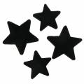 Floristik24 Bodová dekorace hvězdy sametově černá 4/5cm 40p