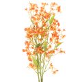 Floristik24 Umělá květina orchidejová větvička oranžová filigránová dekorace do pokoje 110 cm 3 ks