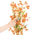 Umělá květina orchidejová větvička oranžová filigránová dekorace do pokoje 110 cm 3 ks | Floristik24.cz