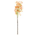 Umělá květina orchidejová větvička oranžová filigránová dekorace do pokoje 110 cm 3 ks | Floristik24.cz