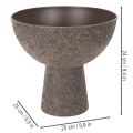 Kulatý květináč na stojanu, moderní květináč, 25 cm | Floristik24.cz