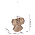 Skleněné vánoční ozdoby, mašle k zavěšení, 10 cm, 2 kusy | Floristik24.cz