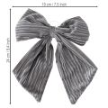 Dekorativní závěsná mašle, vánoční mašle, sametová, žebrovaná, 24 cm, 2 kusy | Floristik24.cz