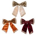 Floristik24 Dekorativní mašle s leopardím vzorem, zvířecí tisk, 20 cm, 3 ks
