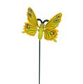 Floristik24 Motýl na špejli 8cm žlutý