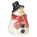 Floristik24 Figurka sněhuláka s červeným šátkem, vánoční dekorace, 10 cm