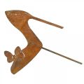 Floristik24 Pohádková bota, ozdobný špunt patina, zahradní dekorace, kovový špunt V29cm