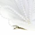 Floristik24 Vánoční ozdoby labuť s korunkou a peříčkem 14cm