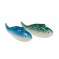 Floristik24 Plavecká ryba modrá/zelená keramika 11,5cm 2ks
