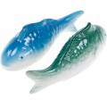Floristik24 Plavecká ryba modrá/zelená keramika 16cm 2ks