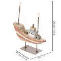Dekorativní dřevěný model lodi na parapet 20 cm | Floristik24.cz