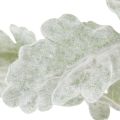 Umělá větvička Senecio, stříbrný list, propracovaná výroba, 45 cm, 3 kusy | Floristik24.cz