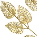 Floristik24 Skeleton Leaves Umělé listy vrby Gold Branch Deco 63cm