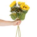 Umělá slunečnice s realistickými listy a květy, 58 cm, 3 kusy | Floristik24.cz