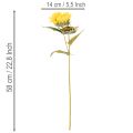 Umělá slunečnice s realistickými listy a květy, 58 cm, 3 kusy | Floristik24.cz